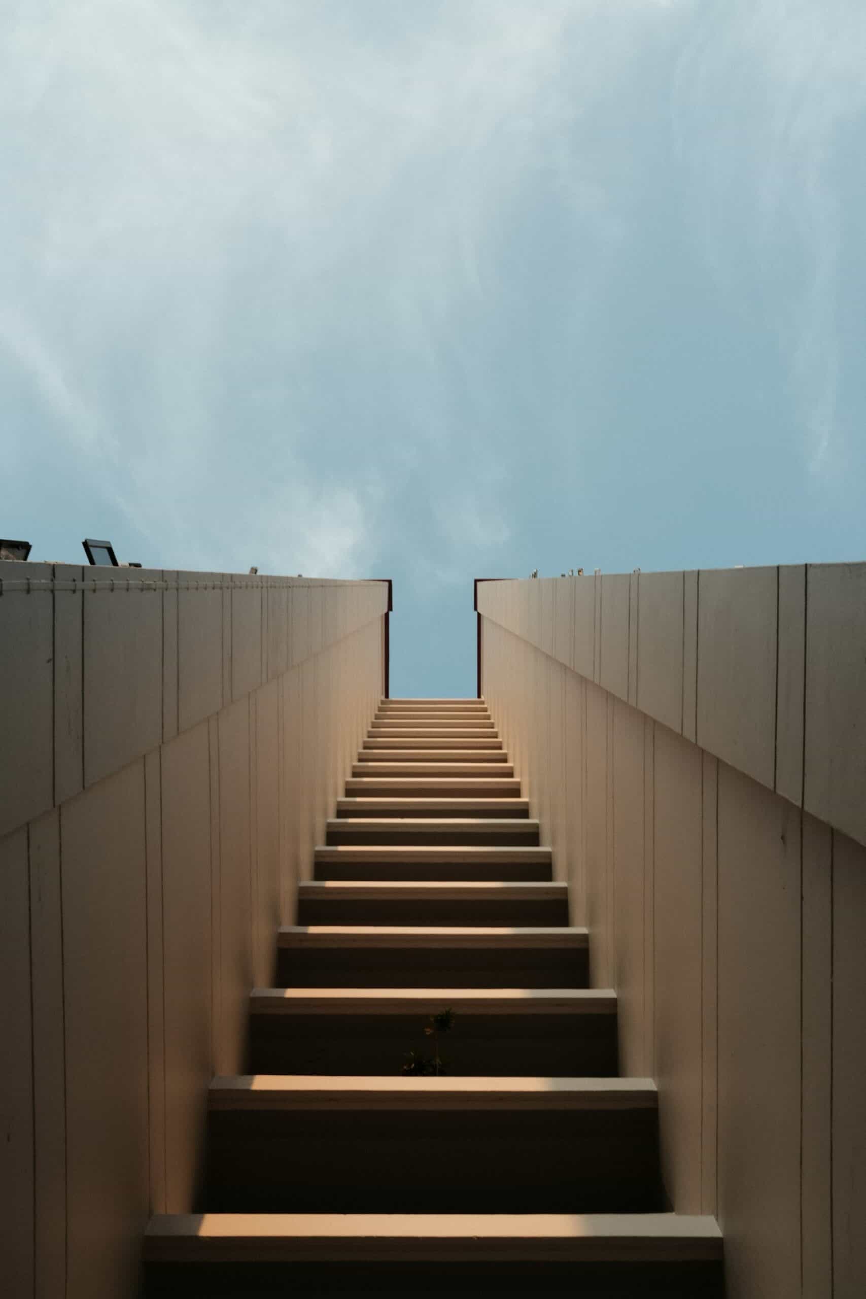 Staircase leading up to the sky