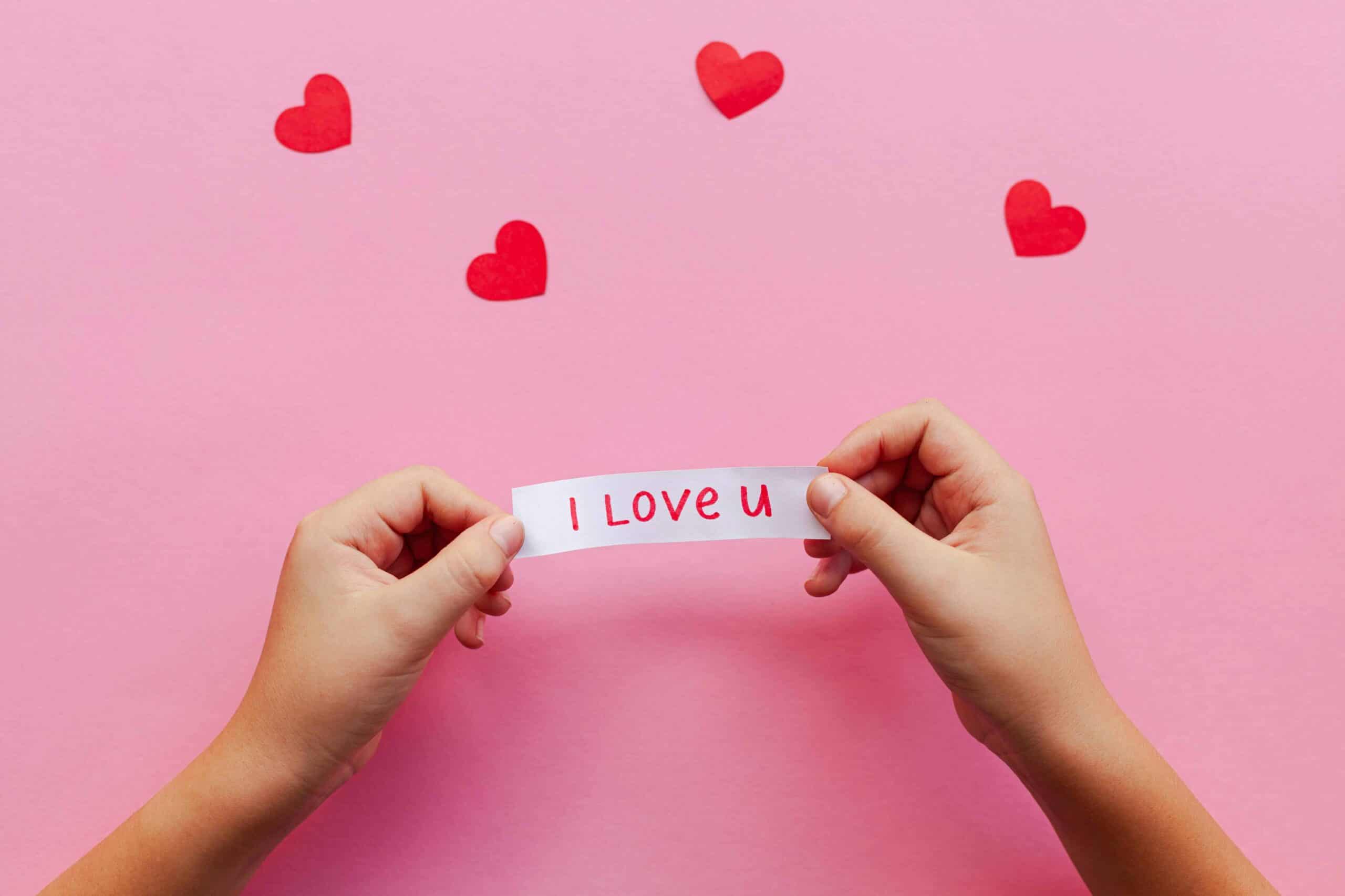 I Love You handwritten note