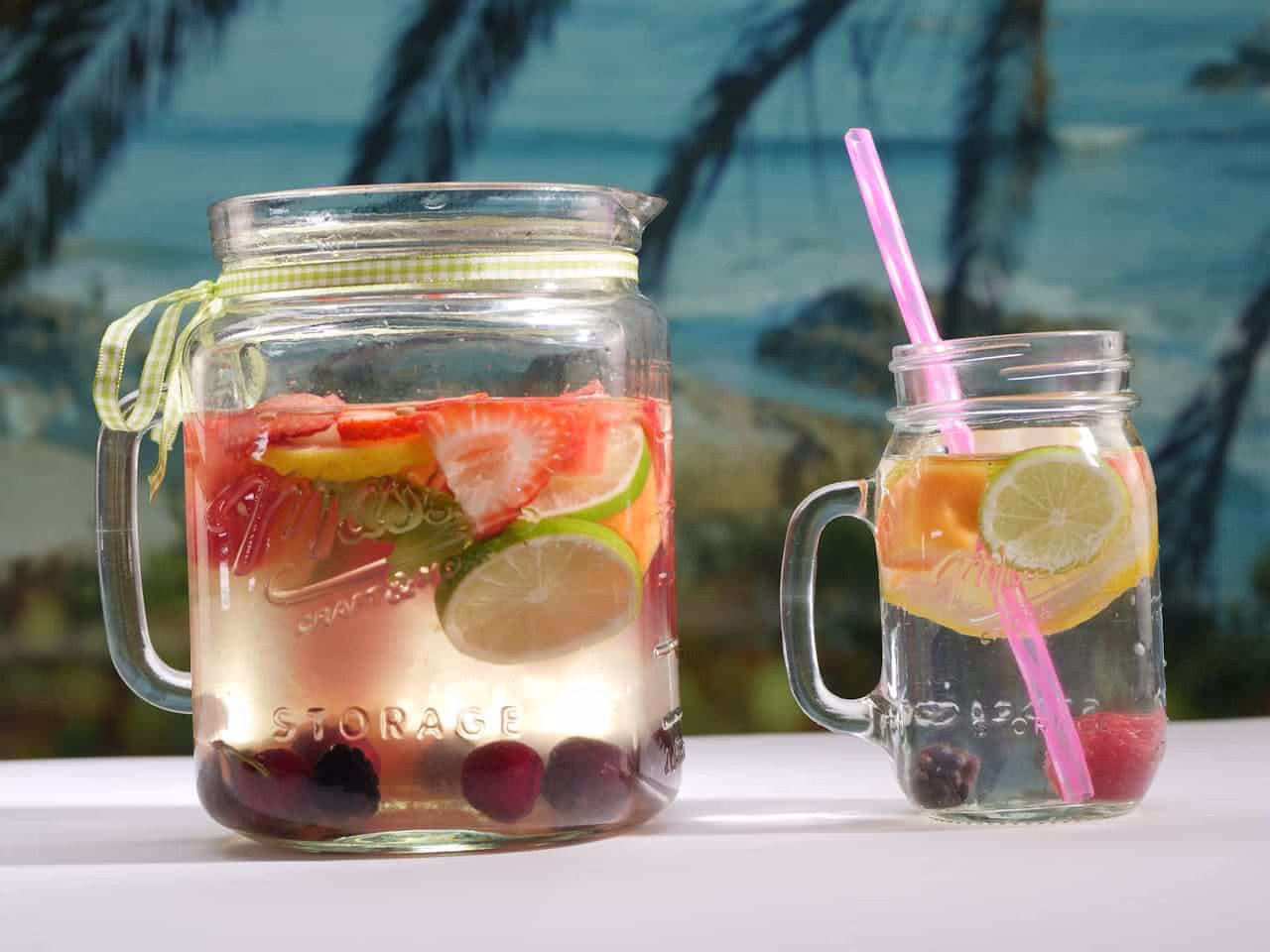 fresh fruits in water